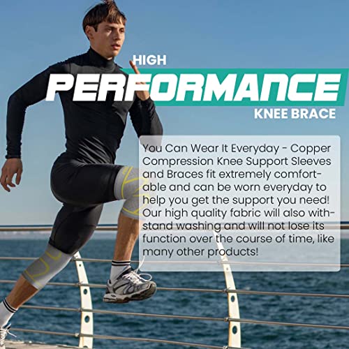 Modvel Compression Knee Brace for Women & Men, 2-Pack Knee Brace for Running Knee Pain, Knee Support Compression Sleeve, Workout Sports Knee Braces for Meniscus Tear, ACL & Arthritis Pain Relief - Image 4