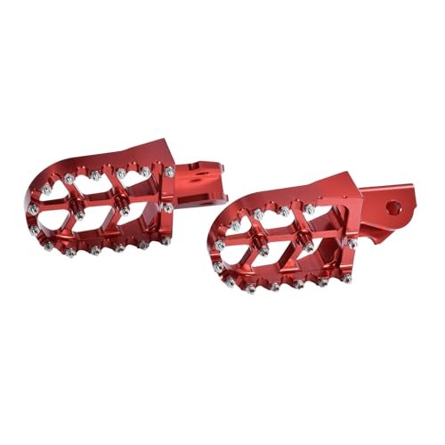 KZLM Dirt Bike Foot Pegs 7075 Aluminum CNC Footpegs Foot Pedals Rests For CRF150F CRF230F 03-19 CRF250F 19-24 XR150L 15-24 XR125L 10-15 Motorbike motorcross（Red） - Image 3