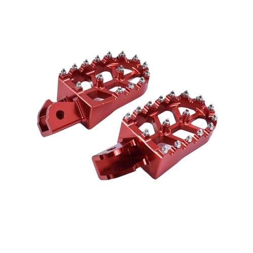 KZLM Dirt Bike Foot Pegs 7075 Aluminum CNC Footpegs Foot Pedals Rests For CRF150F CRF230F 03-19 CRF250F 19-24 XR150L 15-24 XR125L 10-15 Motorbike motorcross（Red） - Image 5