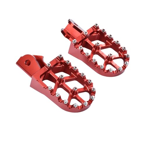 KZLM Dirt Bike Foot Pegs 7075 Aluminum CNC Footpegs Foot Pedals Rests For CRF150F CRF230F 03-19 CRF250F 19-24 XR150L 15-24 XR125L 10-15 Motorbike motorcross（Red） - Image 4