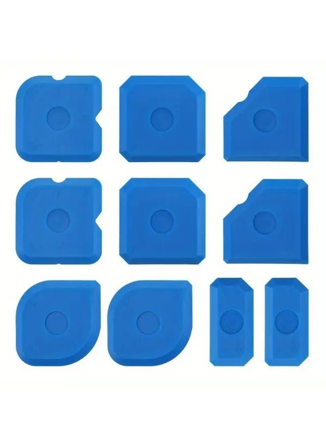 10pcs Blue Caulking Tool Kit 23 Shapes Reusable Sealant Finishing Tool For Kitchen Bathroom - Image 1