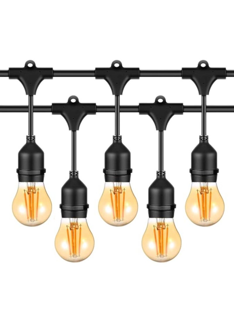 يوويل في الهواء الطلق مقاوم للماء IP65 سلسلة أضواء LED E27 حامل سلك حامل لمبة 10 متر مع 20 لمبة LED 4W G45 العنبر مع قابس الاتحاد الأوروبي حامل المصباح الشمسي لأضواء رمضان الديكور والديكور الخارجي ضوء سلسلة سلكية معلقة ضوء رمضان للحديقة التجارية وساحة الشرفة - Image 1