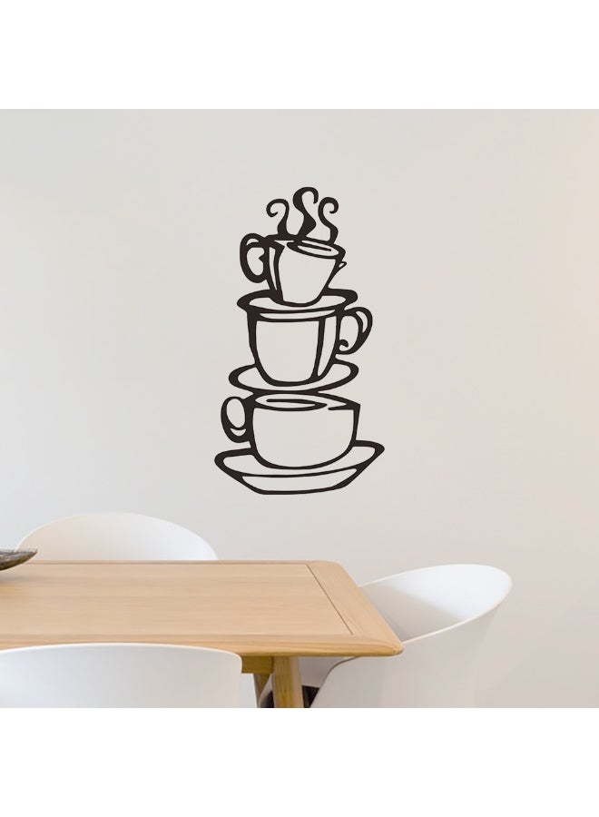 هاي هيلوك ديكور المطبخ فنجان القهوة الشارات الفينيل ملصق الحائط - Image 4