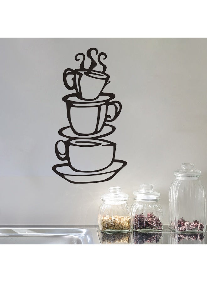 هاي هيلوك ديكور المطبخ فنجان القهوة الشارات الفينيل ملصق الحائط - Image 3