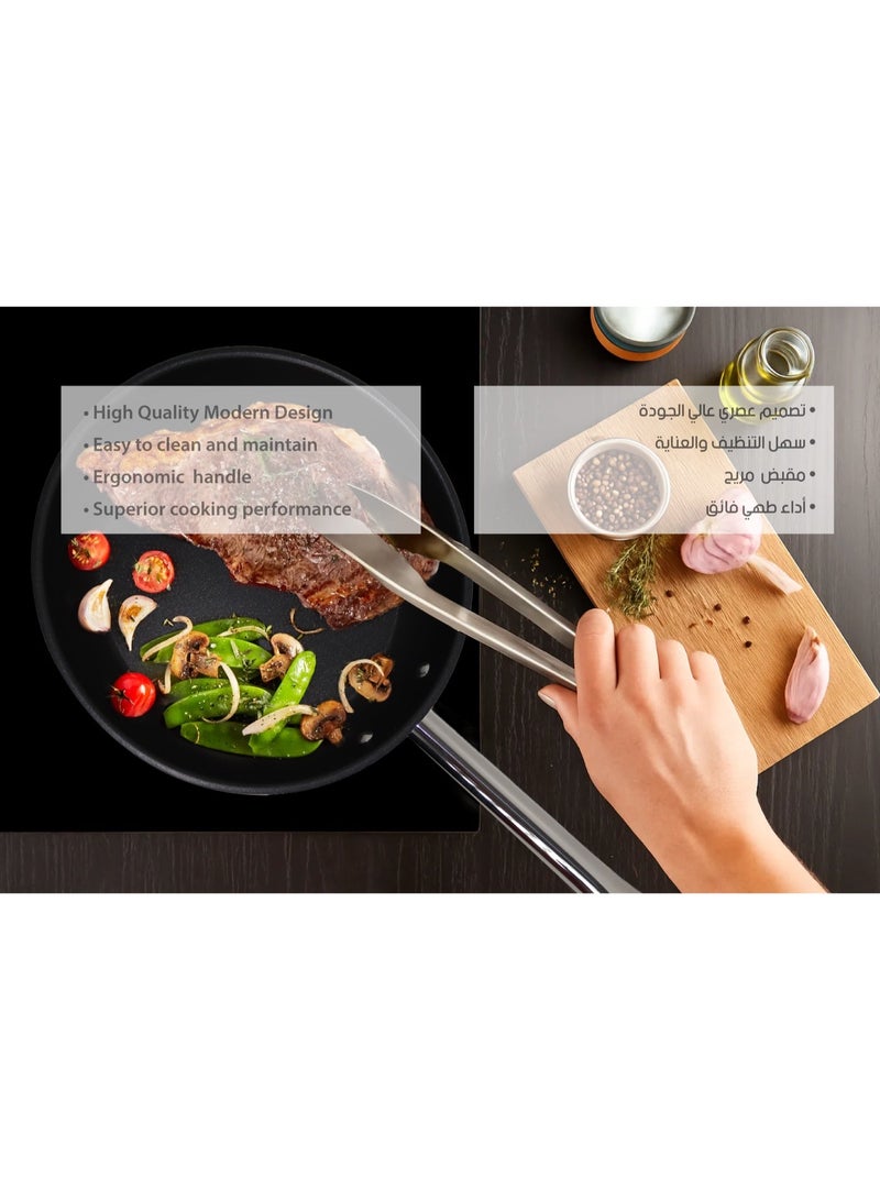 RW Royal Ware - Non-Stick Stainless Steel Frying Pan, Encapsulated Bottom Cookware - Gas, Induction, Halogen, Electric Ready, 22 cm - Image 5