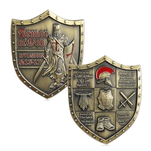 Woerda Put On The Whole Armor of God Challenge Coin Eph 61317 3D Religious Collectible Coin Single Coin - Image 1