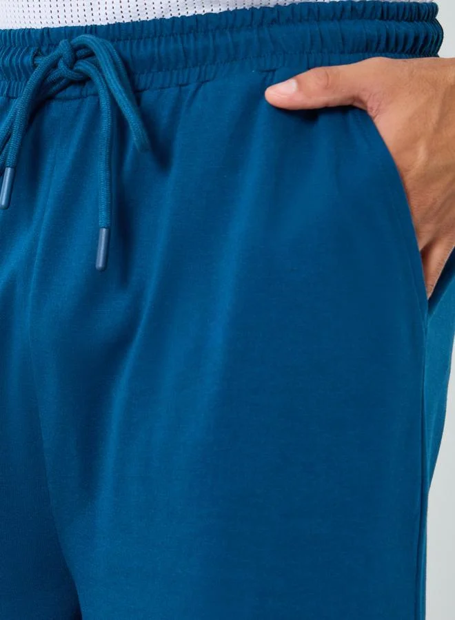 Styli  Men Blue Oversized Lounge Shorts for Men | Best Price UAE