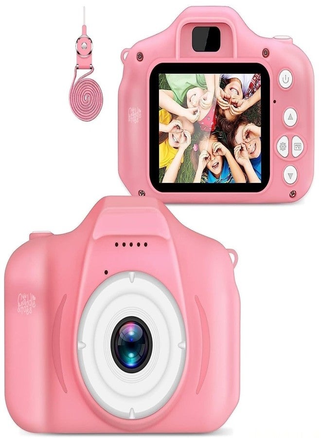CADDLE & TOES Kids Digital Camera for Photos & Videos | Mini Camera Toy with 2-Inch Screen & USB Rechargeable | Fun & Educational Gift for Boys & Girls Age 3-10 | Easy to Use for Kids (Pink) - Image 1