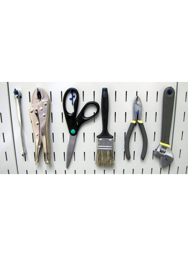 Wall Control KT-200-DLX Blue Slotted Metal Pegboard Hook Kit for Storage & Organization – Deluxe Assortment, 50 lbs Capacity, Made in USA - Image 4