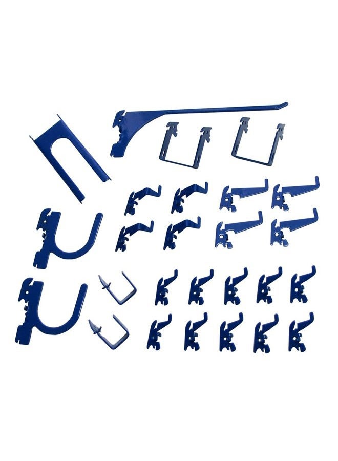 Wall Control KT-200-DLX Blue Slotted Metal Pegboard Hook Kit for Storage & Organization – Deluxe Assortment, 50 lbs Capacity, Made in USA - Image 1