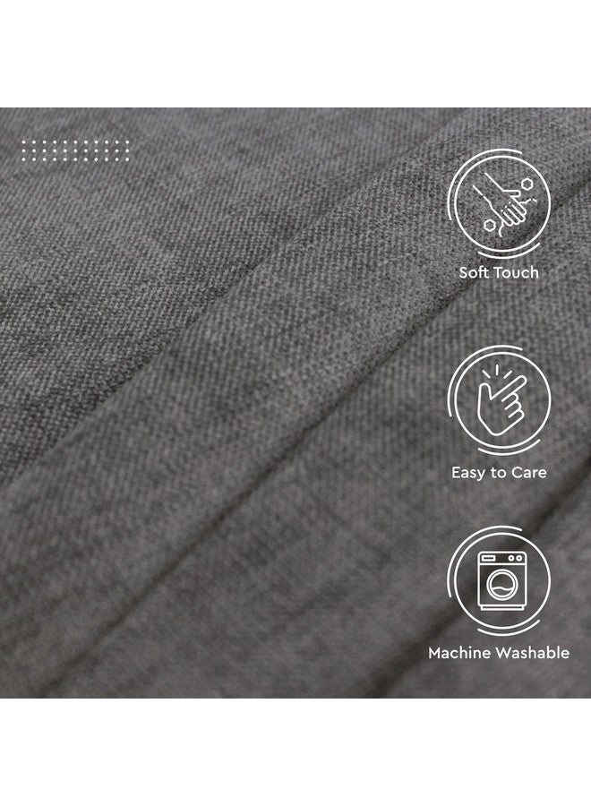 Encasa XO نسيج شينيل ذو ملمس ناعم وغني بألوان بسيطة للكنب، الأثاث، التنجيد، الستائر، الوسائد والحرف (رمادي، 39"x54"/100x137 سم - 1 متر) - Image 2