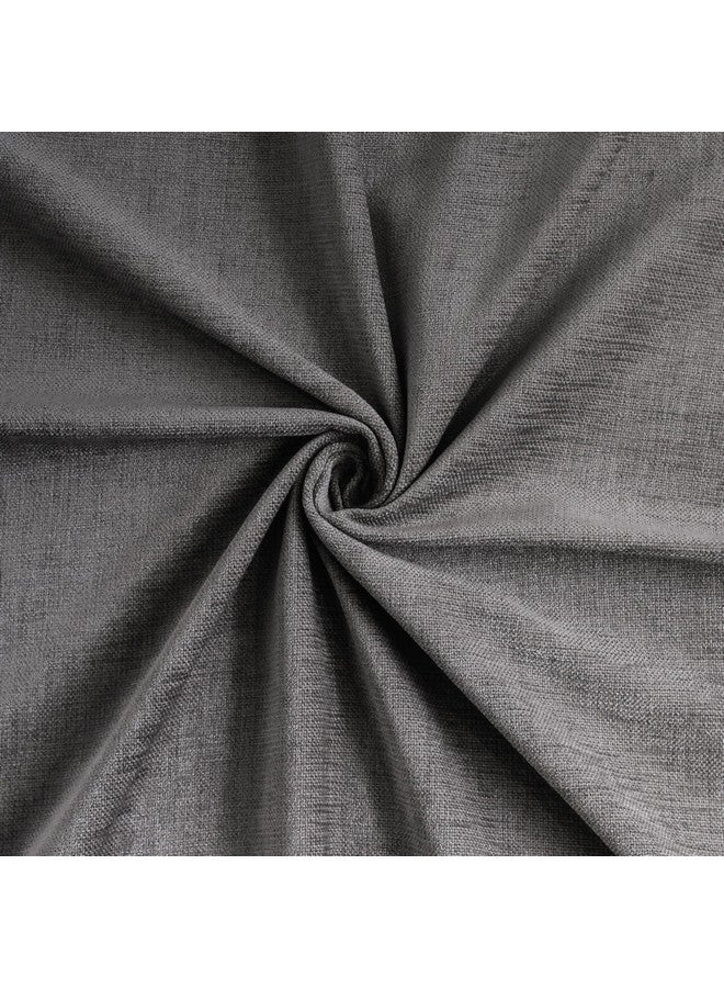 Encasa XO نسيج شينيل ذو ملمس ناعم وغني بألوان بسيطة للكنب، الأثاث، التنجيد، الستائر، الوسائد والحرف (رمادي، 39"x54"/100x137 سم - 1 متر) - Image 1