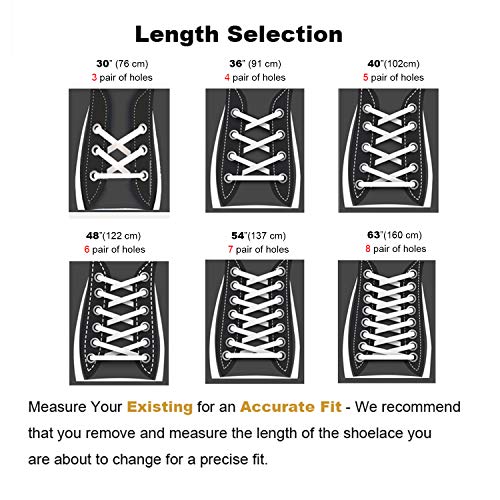 Stepace [2 Pairs Half Round Shoe Laces 1/4" Width 30"-72" Length 22 Color Oval Shoelaces Navy Blue 54"(137 cm) - Image 4