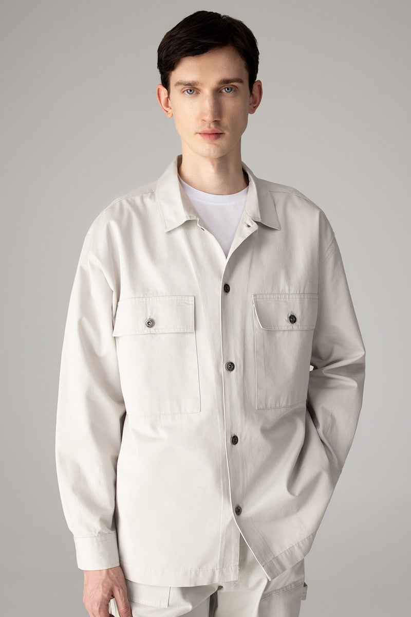 DeFacto Man Oversize Fit Polo Collar Twill Shirt Jacket  - Image 1