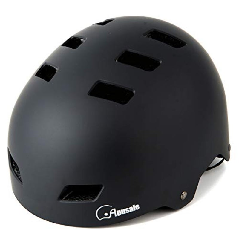 Apusale Bike Skateboard Helmet, Adjustable and Multi-Sport for Skate Scooter, 3 Sizes for Adult Youth Toddler Black - Image 3