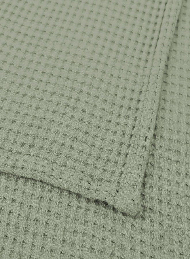 بطانية كلوفيت للأطفال بنسيج الوافل المبرد، مقاس 36 × 40 بوصة، بطانية استقبال فائقة النعومة وخفيفة الوزن للمواليد الجدد، بطانية لف مريحة وجيدة التهوية للأطفال من الجنسين (لون المريمية) - Image 3