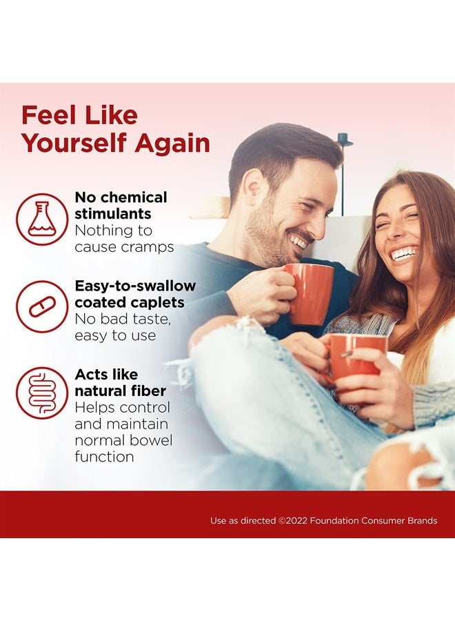 Fibercon FiberCon Fiber Therapy Coated Caplets, Safe, Simple & Comfortable Insoluble Fiber for Bowel Irregularity, Comfortable Constipation Relief with No Gas or Bloating, 140 Caplets  - Image 4