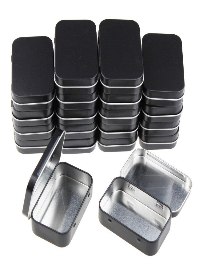 Goodma 20 Pieces Rectangular Metal Empty Hinged Tins Containers Basic Necessities Home Storage Organizer Mini Box Set, 3.75 x 2.45 x 0.8 inch (Black) - Image 1
