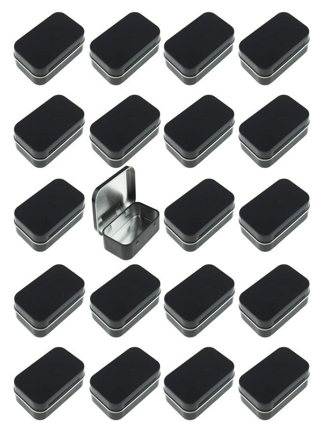 Goodma 20 Pieces Rectangular Metal Empty Hinged Tins Containers Basic Necessities Home Storage Organizer Mini Box Set, 3.75 x 2.45 x 0.8 inch (Black) - Image 5