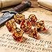 FTNNGIME Ring DND Dice Set Sharp Edge Resin DiceGolden Ring Inclusion Suitable for Lord of The Ring DD Dice RPG Role Playing Games Suitable for Dungeons and Dragons Polyhedral Dice Setred - Image 4