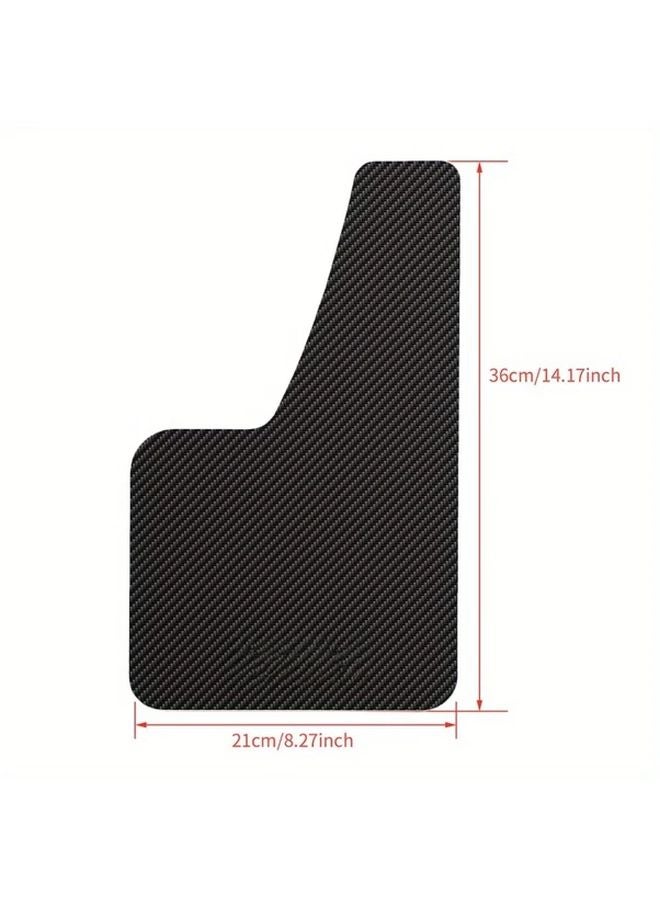 4pcs Black Carbon Fiber Mud Flaps For Small Cars Durable Wear Resistant Mud Guards - Image 5