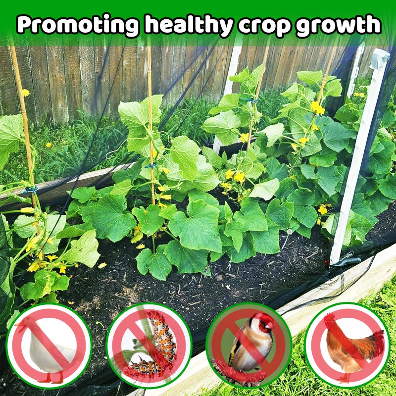 Alaeseje 2 Pack 10 x 20 FT Mosquito Netting,Garden Mesh Netting Barrier,Balcony Privacy Screen Plant Covers for Patio Vegetables Fruits Flowers Protection - Image 4