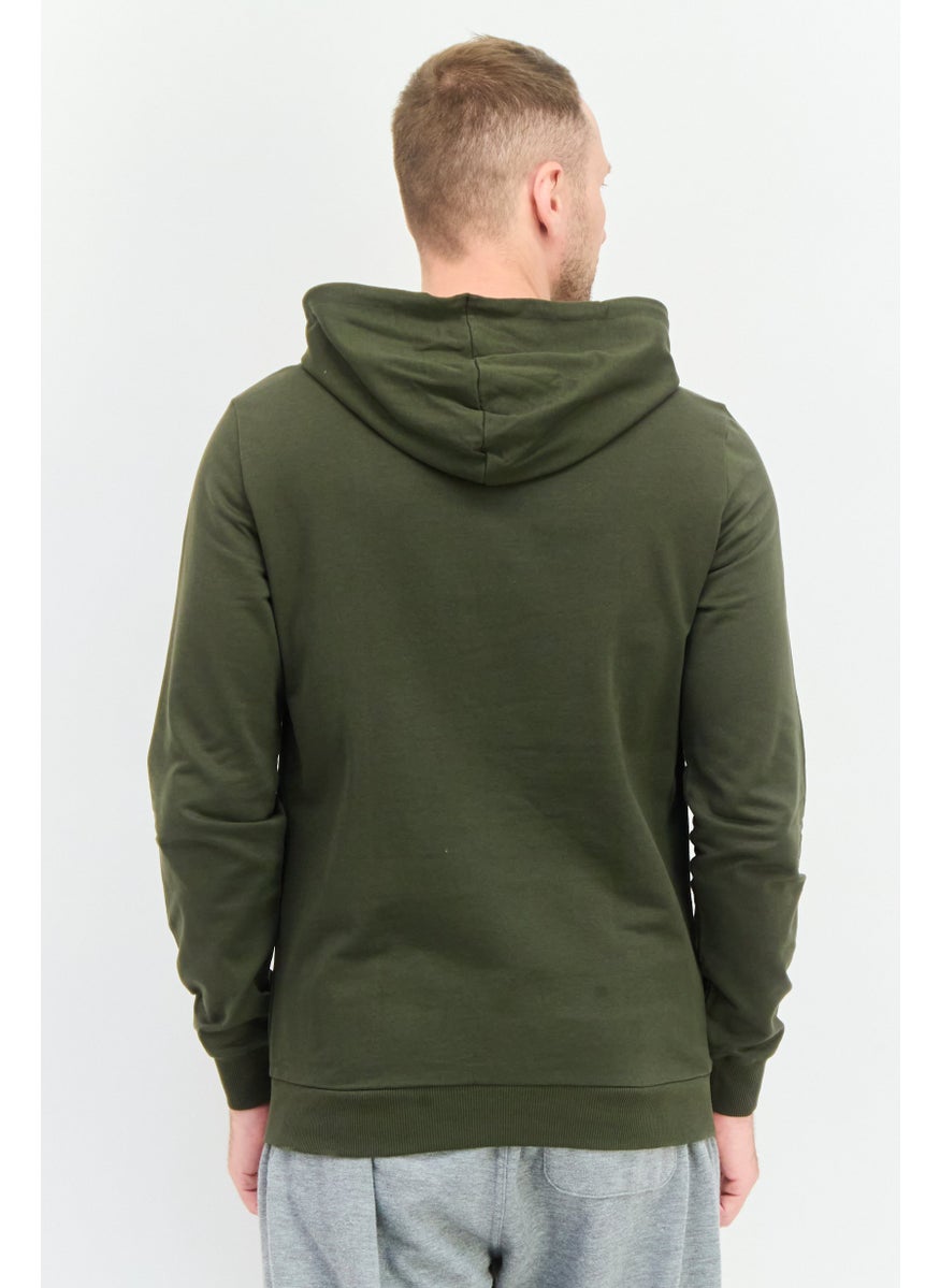 PUMA Men Regular Fit Hooded Outdoors Sweatshirt, Deep Olive  - Image 3