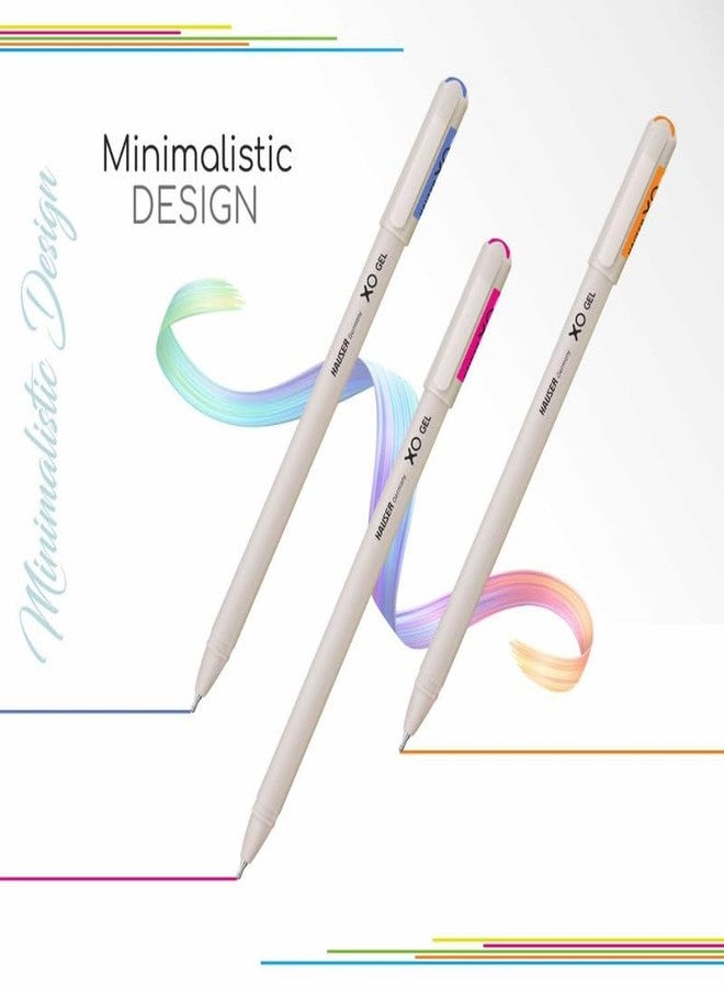 Flair Hauser Xo Multicolor Gel Pen With Hard Box Case | Sleek Body & Minimalistic Design | Matt Finish | Ultra Durable Tip | Set Of 12 Bright Ink Colors X 3 Pack - Image 5
