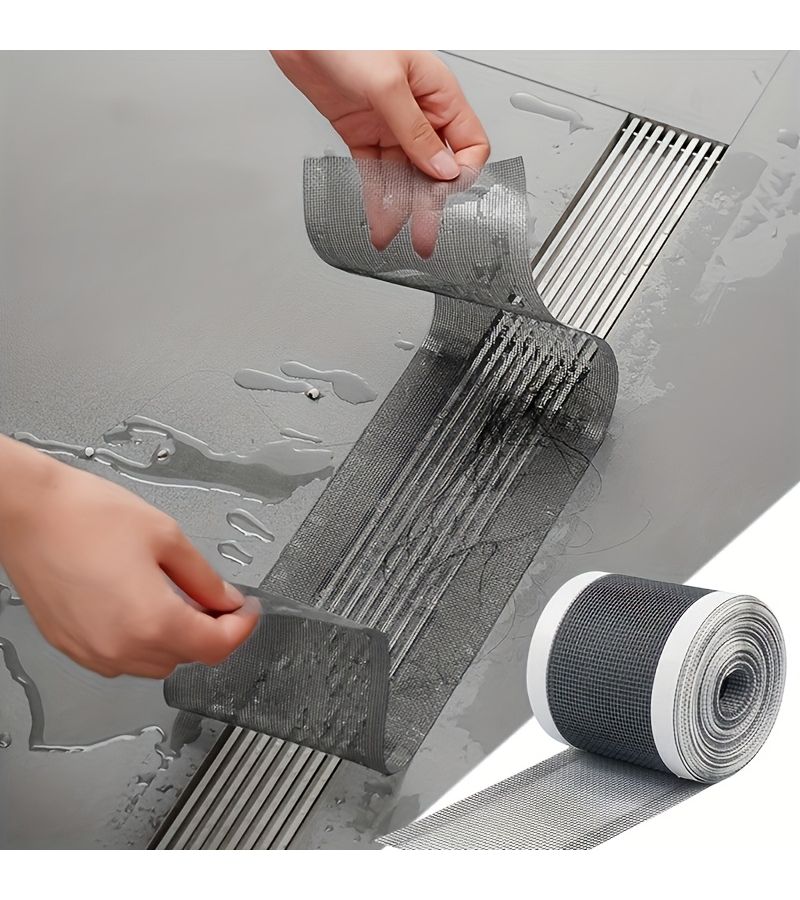 Adjustable Shower Drain Stopper Cover 39.37 Inch Self-adhesive Floor Drain Sticker Mesh Sink Filter Easy Clean for Bathroom RV - Image 2