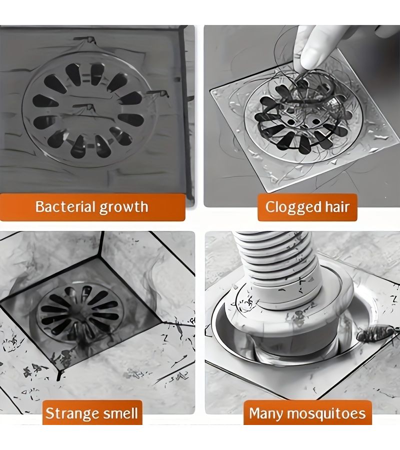 Adjustable Shower Drain Stopper Cover 39.37 Inch Self-adhesive Floor Drain Sticker Mesh Sink Filter Easy Clean for Bathroom RV - Image 4