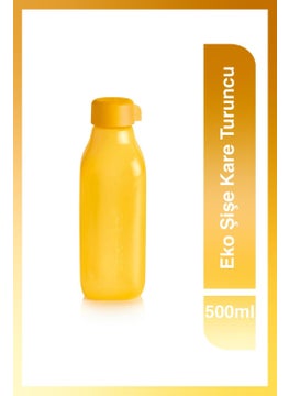 Tupperware زجاجة إيكو مربعة 500 مل برتقالية  - Image 1