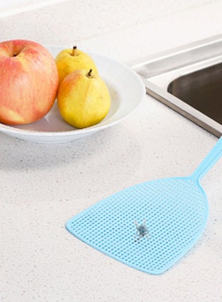 6pcs Plastic Fly Swatters  Strong Durable Flexible Long Handle Manual Fly Swatters Set, Home and Kitchen Helper FlySwatter Assorted Colors. - view 4