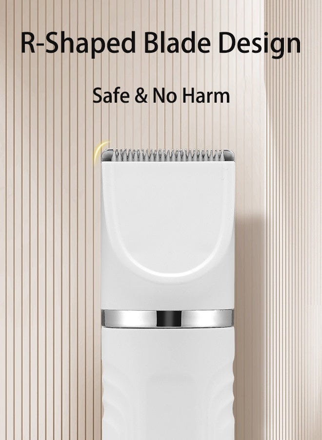 Cat Dog Clippers Grooming Kit Pet Hair Clippers Low Noise Paw Trimmer, Rechargeable Cordless Quiet Pet Nail Grinder Shaver for Small Medium Large Cats Dogs Pets, White - Image 2