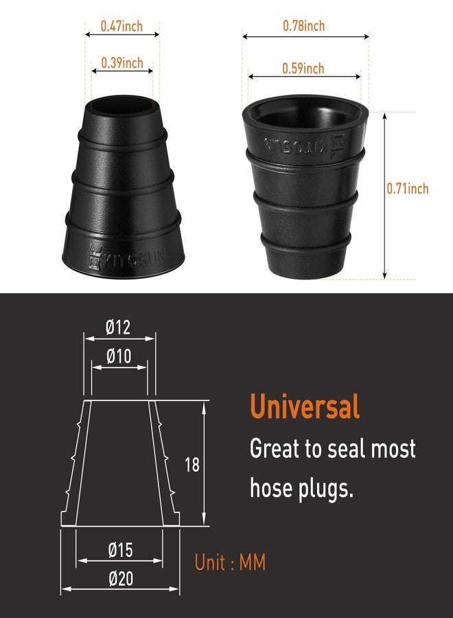 KITOSUN Hookah Hose Grommets Silicone Gasket - Kitosun Original Hookah Accessories Durable Silicon Plug Grommets Ensure air-Tight Seal Prevent Shisha Hoses Falling Out While Smoking (Black) - Image 2