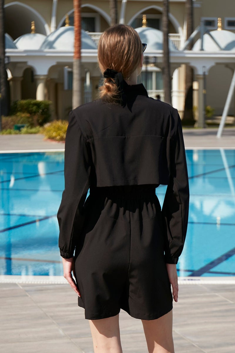 Remsa Mayo Remsa Jumpsuit Sports Parachute Semi-Covered Hijab Swimsuit R100 Black  - Image 3