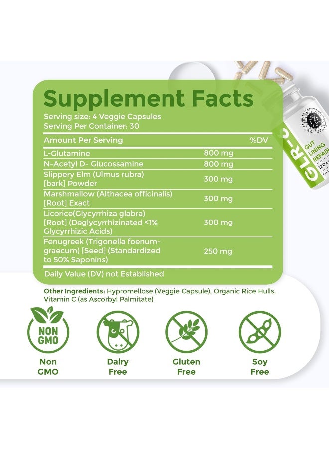 Intestinal Fortitude Intestinal Fortitude - GLR-6 - Leaky Gut Support - 120 Capsules  - Image 2