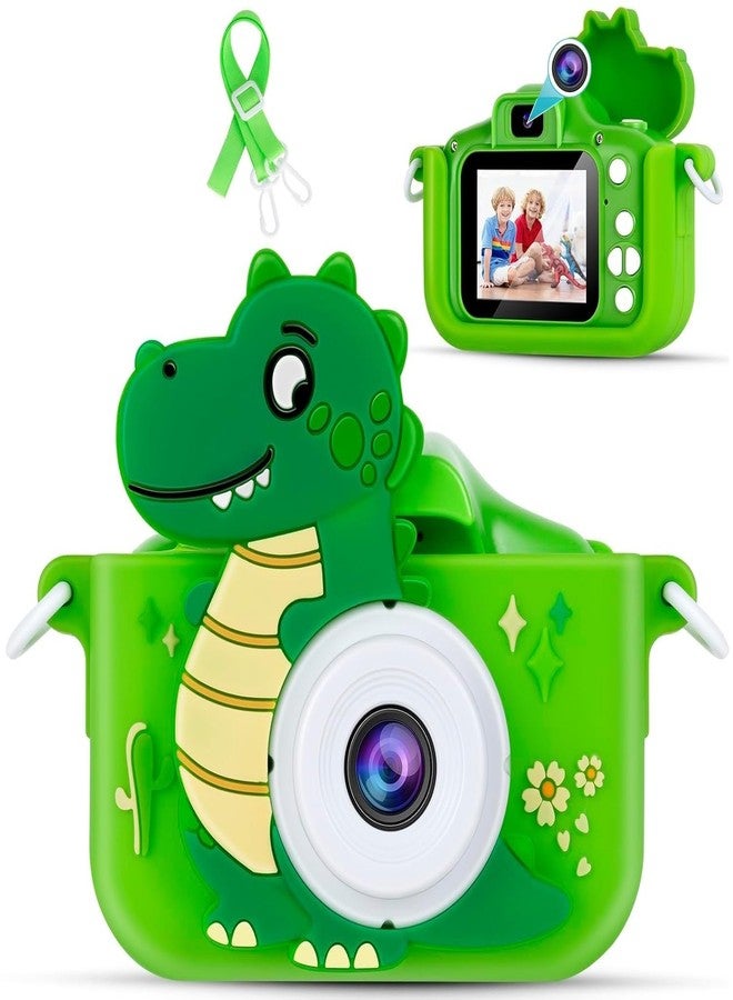 CADDLE & TOES Kids Camera for Boys Girls, 20MP 1080P Digital Video Camera for Kids, Christmas Birthday Gift for Boys and Girls Age (4+) to 12,Digital Camera (Green-Dyno) - Image 1