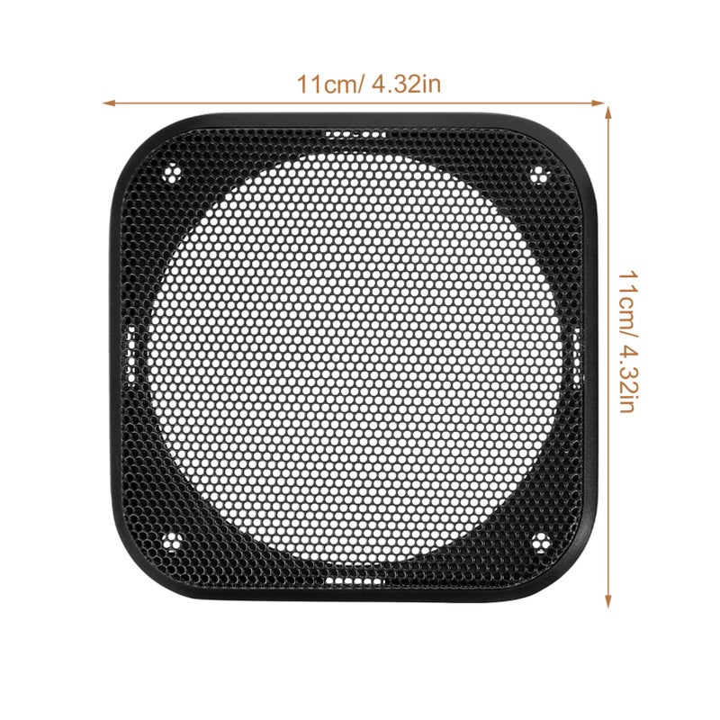 4 Inch Square Subwoofer Speaker Grill Cover Durable Metal Mesh Guard Easy Install - Image 3