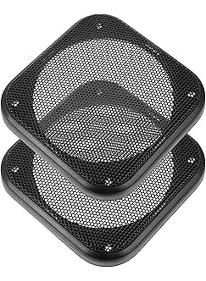 4 Inch Square Subwoofer Speaker Grill Cover Durable Metal Mesh Guard Easy Install - Image 1