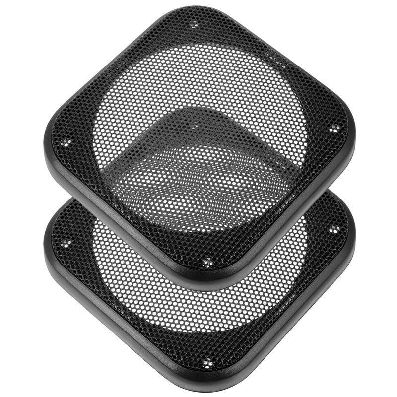 4 Inch Square Subwoofer Speaker Grill Cover Durable Metal Mesh Guard Easy Install - Image 2