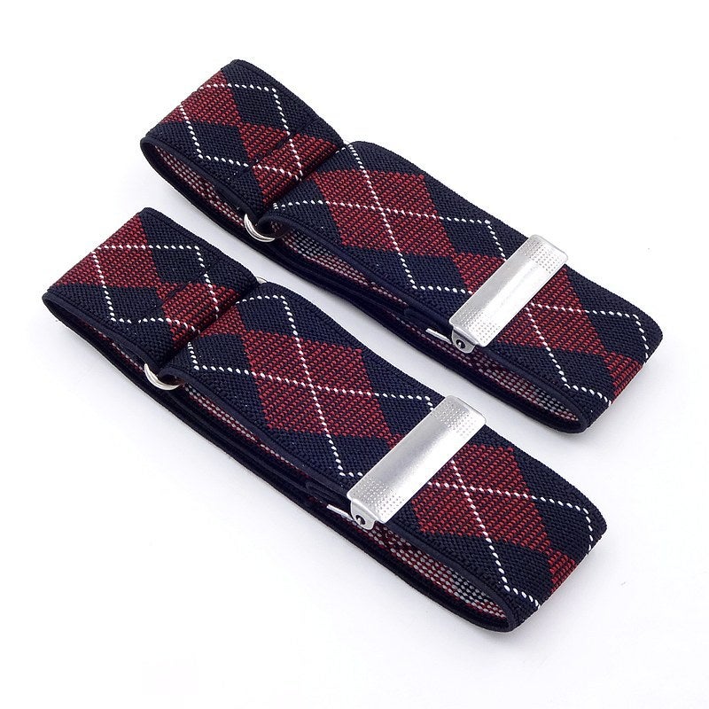 Soul-Calming Fabric Cufflinks Men Women Blazer Sleeve Bands Black Red Diamond 
