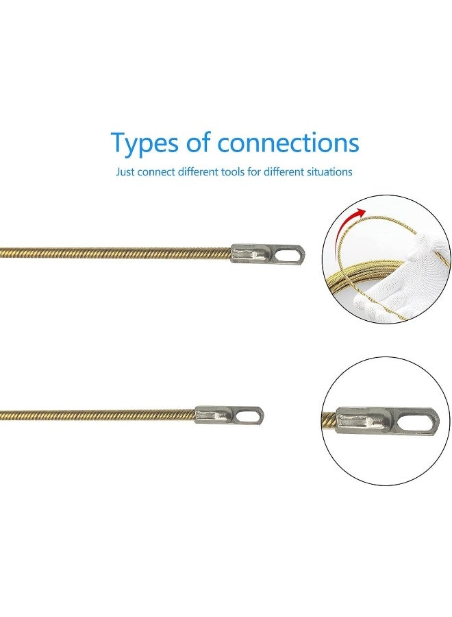 Biella 4Mm Electrical Spring Wire Threader Fish Tape Fastener Cable Wire Puller Tool Upgraded 6 Cores Larger Leader Hole Electrician Threading Device 20 Mtr - Image 4