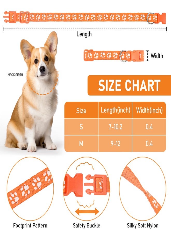 GAMUDA Puppy Collars, Super Soft Nylon Adjustable Whelping ID Bands, Footprint Pattern Litter Set with 2 Record Keeping Charts, 12 Pack (S) - Image 2