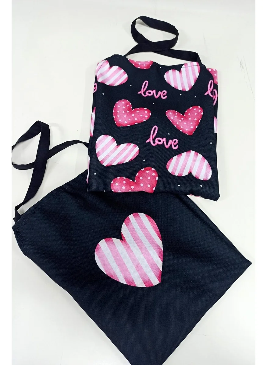 Ays Home Set of 2 Cute Heart Kitchen Aprons