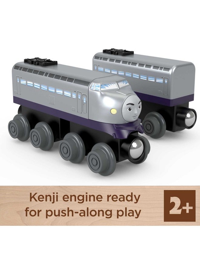 THOMAS & FRIENDS Thomas & Friends Wooden Railway Toy Train Kenji Push-Along Wood Engine & Cargo Car for Toddlers & Preschool Kids Ages 2+ Years (Amazon Exclusive)  - Image 2