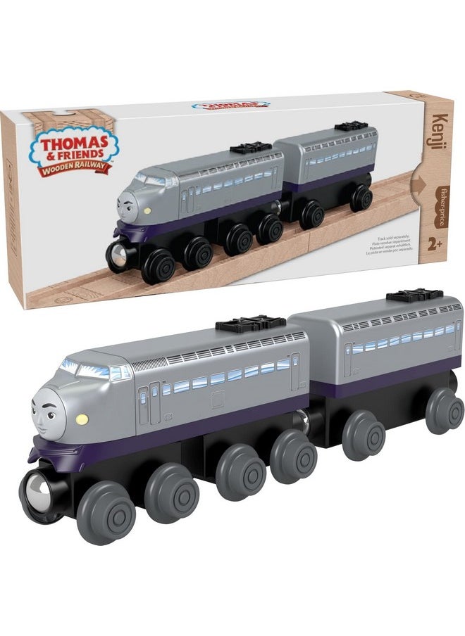THOMAS & FRIENDS Thomas & Friends Wooden Railway Toy Train Kenji Push-Along Wood Engine & Cargo Car for Toddlers & Preschool Kids Ages 2+ Years (Amazon Exclusive)  - Image 1