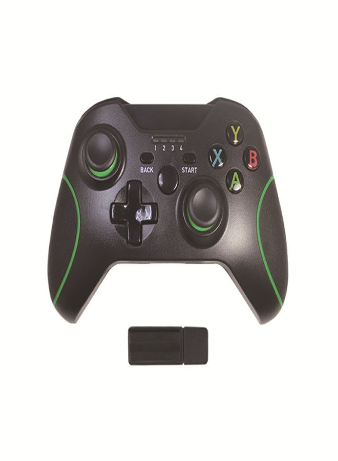 وحدة تحكم ألعاب Xbox 360 سلكية/لاسلكية، كمبيوتر شخصي/P3/أندرويد، وحدة تحكم ألعاب مشتركة لجهاز Xbox One، وحدة تحكم لاسلكية 2.4 جيجا هرتز لجهاز Xbox One باللون الأسود (تدعم نظام التشغيل Windows 10 المضيف لجهاز Xbox One). - Image 1