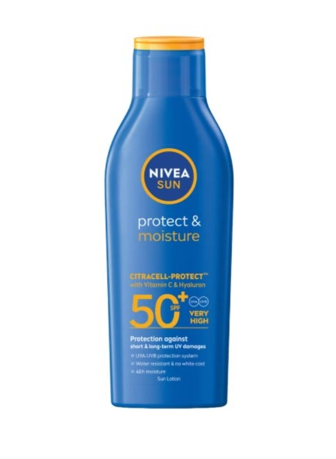 نيفيا لوشن واقي شمس NIVEA Protect & Moisture بعامل حماية SPF50 بحجم 200 مل – حماية من أشعة UVA وUVB مع ترطيب يدوم طويلاً - Image 5