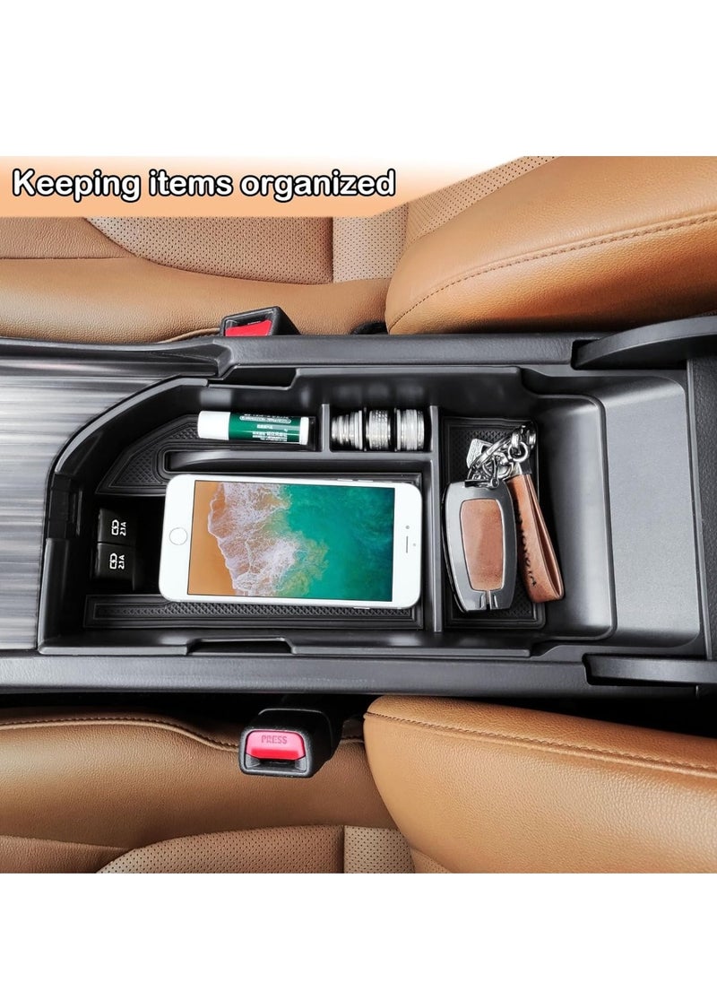 Vierex - Center Console Organizer Compatible with Camry XLE XSE 2018-2022 2023 2024 and Camry LE SE 2020 2021 2022 2023 2024 Insert Tray Accessories, Armrest Secondary Storage Box, Black Trim - Image 1
