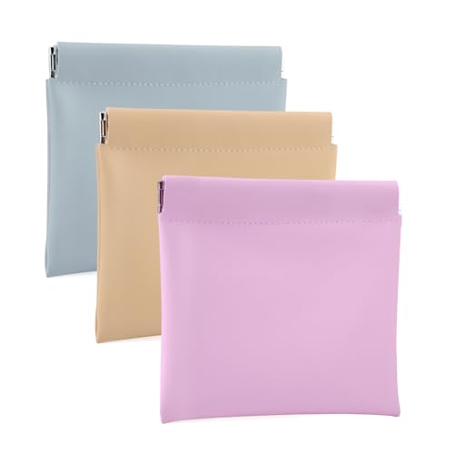 BUSOHA 3 PCS Small Makeup Bag for Purse, Mini Portable Cosmetic Bags for Women, Coin Purse Lipstick Cosmetic Accessories Organizer, Small Travel Kit Storage Pouch - Image 1